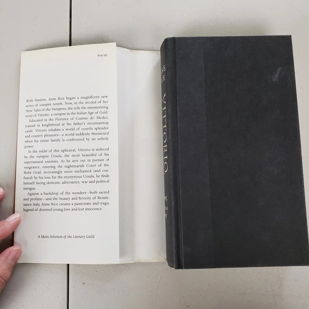 Vittorio the Vampire Anne Rice 1999 First Trade Edition Hardcover Horror Novel